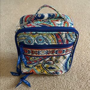 Vera Bradley Blue/Red/Yellow Paisley Quilted Lunch Bag